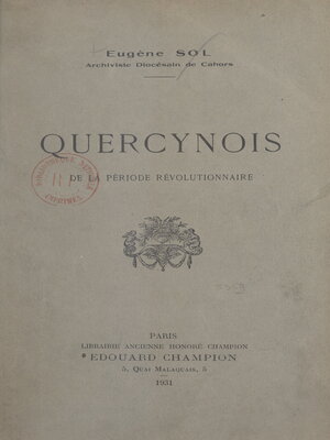 cover image of Quercynois de la période révolutionnaire